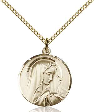 4249GF/18GF <br/>Gold Filled Sorrowful Mother Pendant