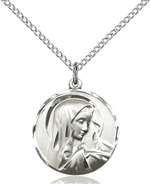 4249SS/18SS <br/>Sterling Silver Sorrowful Mother Pendant