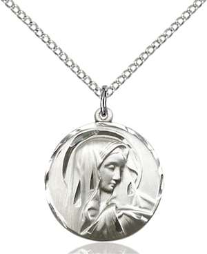 4249SS/18SS <br/>Sterling Silver Sorrowful Mother Pendant