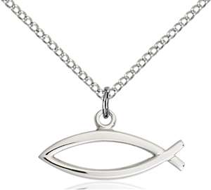 4250SS/18SS <br/>Sterling Silver Fish Pendant