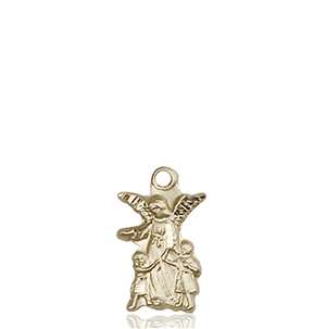 4253KT <br/>14kt Gold Guardian Angel Medal