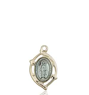 4257MKT <br/>14kt Gold Miraculous Medal