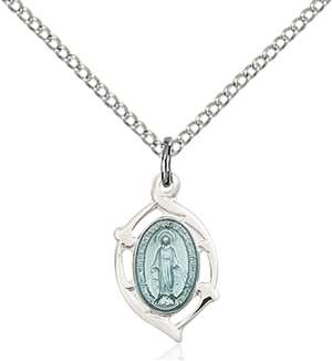 4257MSS/18SS <br/>Sterling Silver Miraculous Pendant