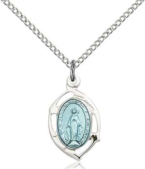 4258MSS/18SS <br/>Sterling Silver Miraculous Pendant
