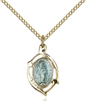 4258MSSG/18GF <br/>Two-Tone SS/GP Miraculous Pendant
