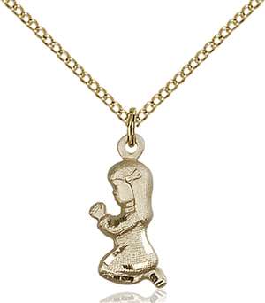 4262GF/18GF <br/>Gold Filled Praying Girl Pendant