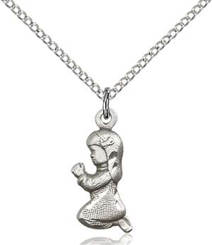 4262SS/18SS <br/>Sterling Silver Praying Girl Pendant