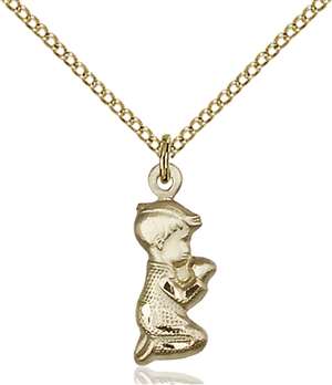 4263GF/18GF <br/>Gold Filled Praying Boy Pendant