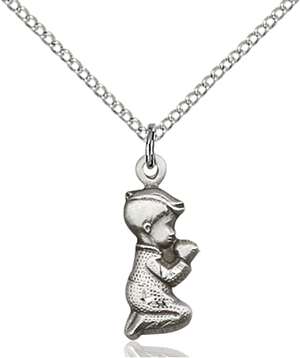 4263SS/18SS <br/>Sterling Silver Praying Boy Pendant