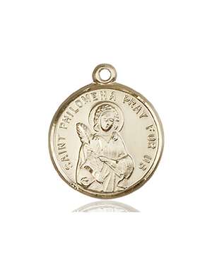4267KT <br/>14kt Gold St. Philomena Medal