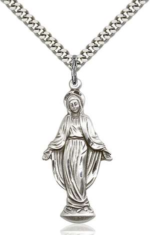 4269SS/24S <br/>Sterling Silver Miraculous Pendant