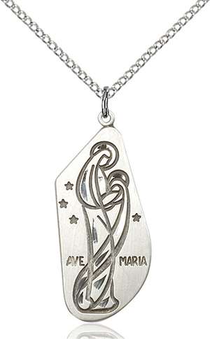 4272SS/18SS <br/>Sterling Silver Ave Maria Pendant