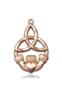 5102KT <br/>14kt Gold IRISH KNOT / CLADDAGH Medal