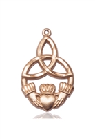 5102KT <br/>14kt Gold IRISH KNOT / CLADDAGH Medal