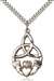 5102SS/24S <br/>Sterling Silver IRISH KNOT / CLADDAGH Pendant