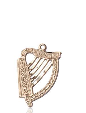 5103KT <br/>14kt Gold Irish Harp Medal