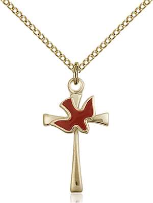 5229RGF/18GF <br/>Gold Filled Cross / Holy Spirit Pendant
