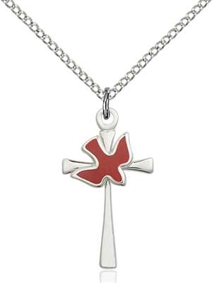 5229RSS/18SS <br/>Sterling Silver Cross / Holy Spirit Pendant