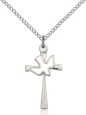 5229WSS/18SS <br/>Sterling Silver Cross / Holy Spirit Pendant