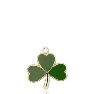 5243KT <br/>14kt Gold Shamrock Medal