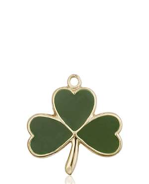 5248KT <br/>14kt Gold Shamrock Medal