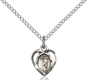 5412SS/18SS <br/>Sterling Silver O/L of La Salette Pendant