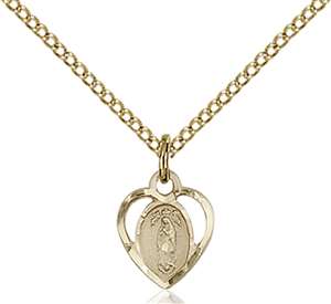 5422GF/18GF <br/>Gold Filled O/L of Guadalupe Pendant