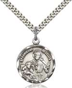 5425SS/24S <br/>Sterling Silver St. Camillus of Lellis Pendant
