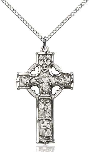 5439SS/18SS <br/>Sterling Silver Celtic Cross Pendant