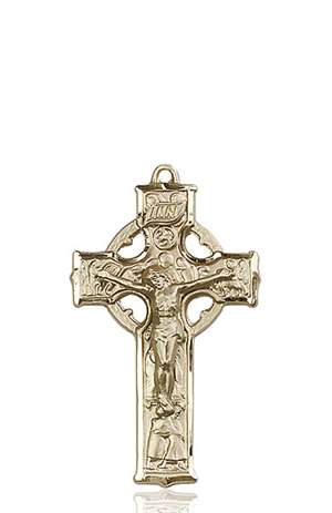 5440KT <br/>14kt Gold Celtic Crucifix Medal