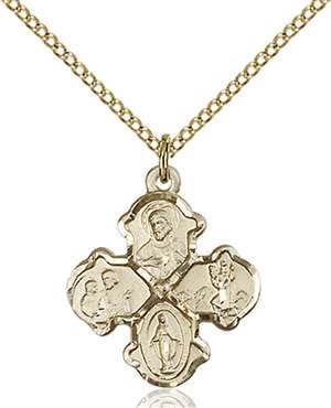 5441GF/18GF <br/>Gold Filled 4-Way Pendant