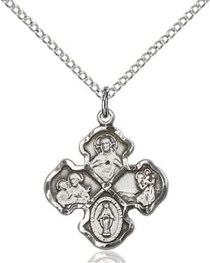 5441SS/18SS <br/>Sterling Silver 4-Way Pendant