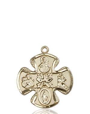 5443KT <br/>14kt Gold 5-Way Medal