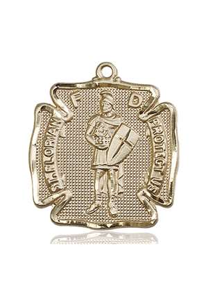 5445KT <br/>14kt Gold St. Florian Medal