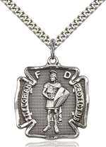 5445SS/24S <br/>Sterling Silver St. Florian Pendant