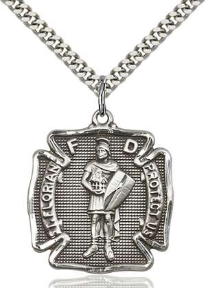 5445SS/24S <br/>Sterling Silver St. Florian Pendant