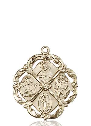 5446KT <br/>14kt Gold 5-Way Medal