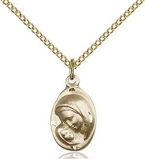 5447GF/18GF <br/>Gold Filled Madonna & Child Pendant