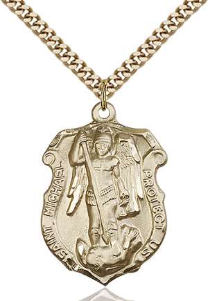5448GF4/24G <br/>Gold Filled St. Michael Pendant