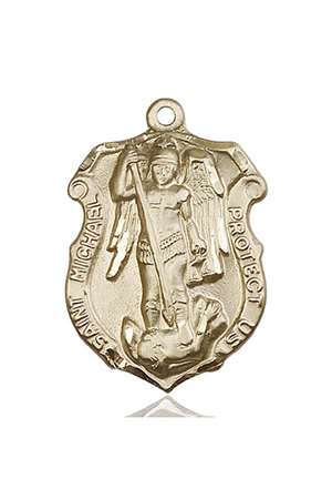 5448KT1 <br/>14kt Gold St. Michael Medal