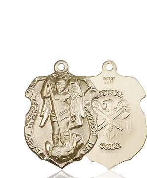 5448KT5 <br/>14kt Gold St. Michael the Archangel Medal