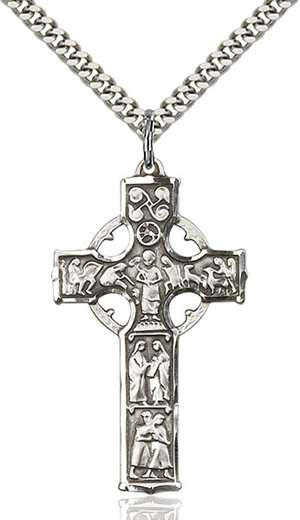 5459SS/24S <br/>Sterling Silver Celtic Cross Pendant