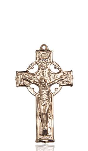 5460KT <br/>14kt Gold Celtic Crucifix Medal