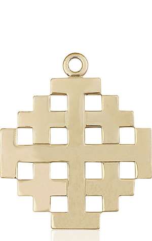 5545KT <br/>14kt Gold Jerusalem Cross Medal