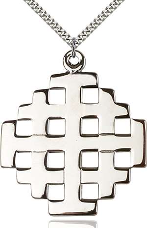 5545SS/24S <br/>Sterling Silver Jerusalem Cross Pendant
