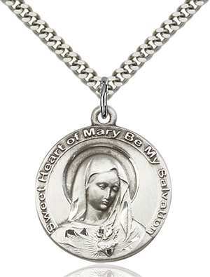 5625SS/24S <br/>Sterling Silver Mary Pendant