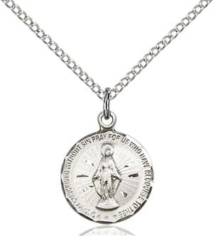 5653SS/18SS <br/>Sterling Silver Miraculous Pendant
