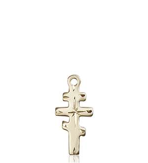 5654KT <br/>14kt Gold Greek Orthadox Cross Medal