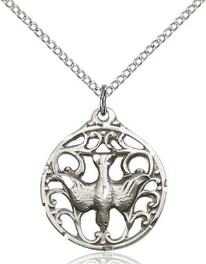 5655SS/18SS <br/>Sterling Silver Holy Spirit Pendant