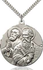 5660SS/24S <br/>Sterling Silver Sts. Peter & Paul Pendant